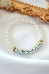 Aroma Diffuser Bracelet – Chrome Lava Stone Elastic Bracelet - Femstylo