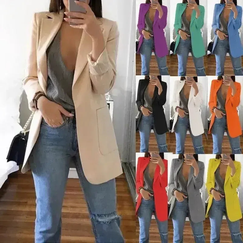 Autumn Women Casual Slim Blazers Suit Jacket Fashion Lady Office Suit - Femstylo