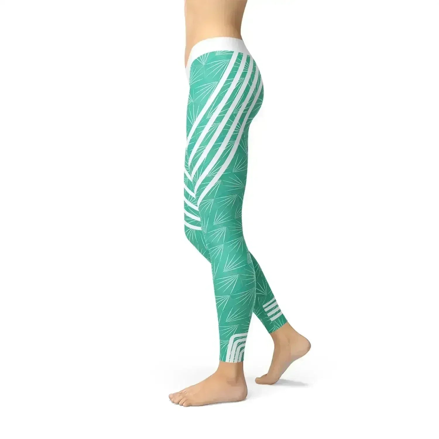 Turquoise Sports Leggings - Femstylo