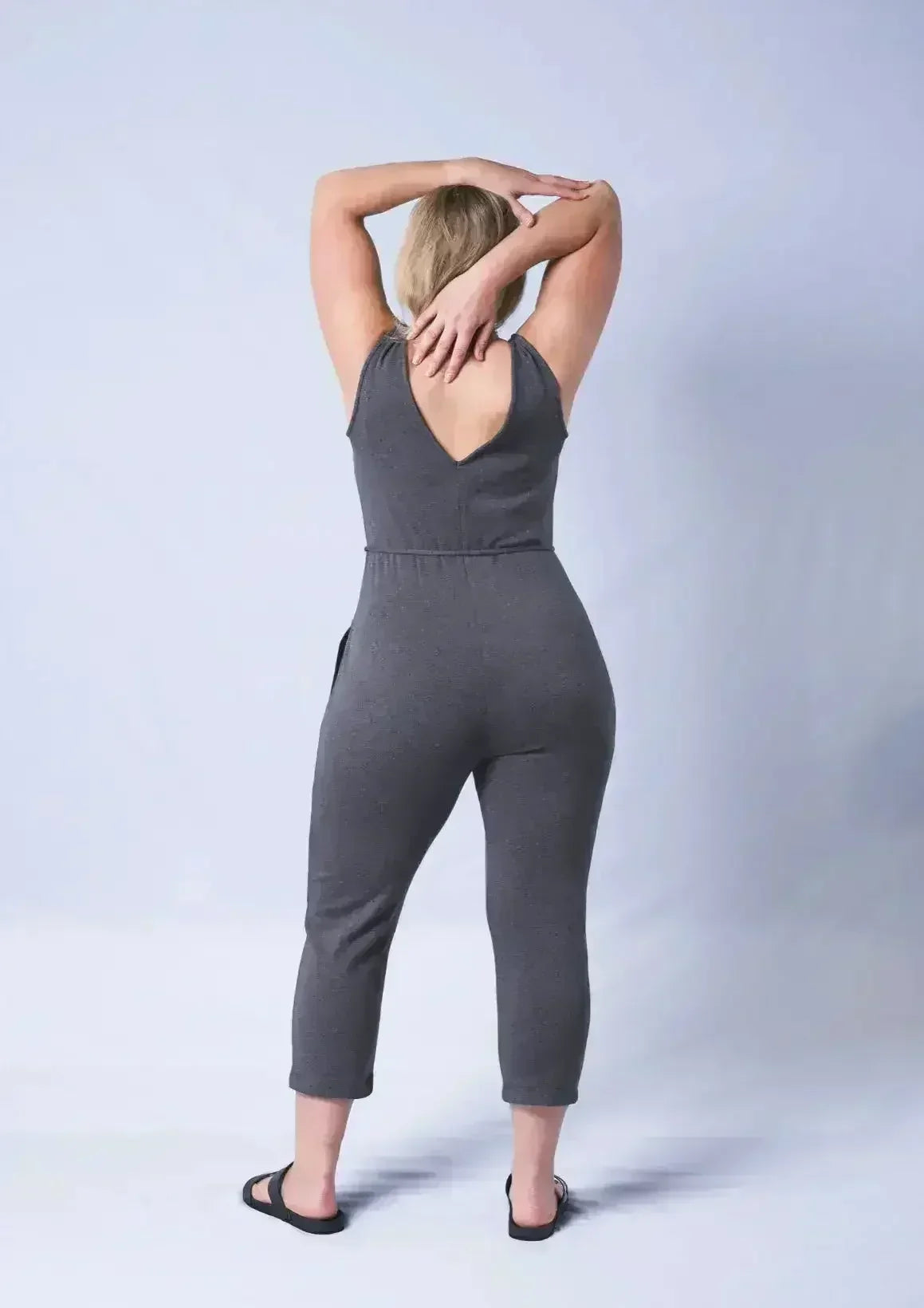 Axty V-Neck Jumpsuit - Versatile Cotton Romper | Femstylo - Femstylo