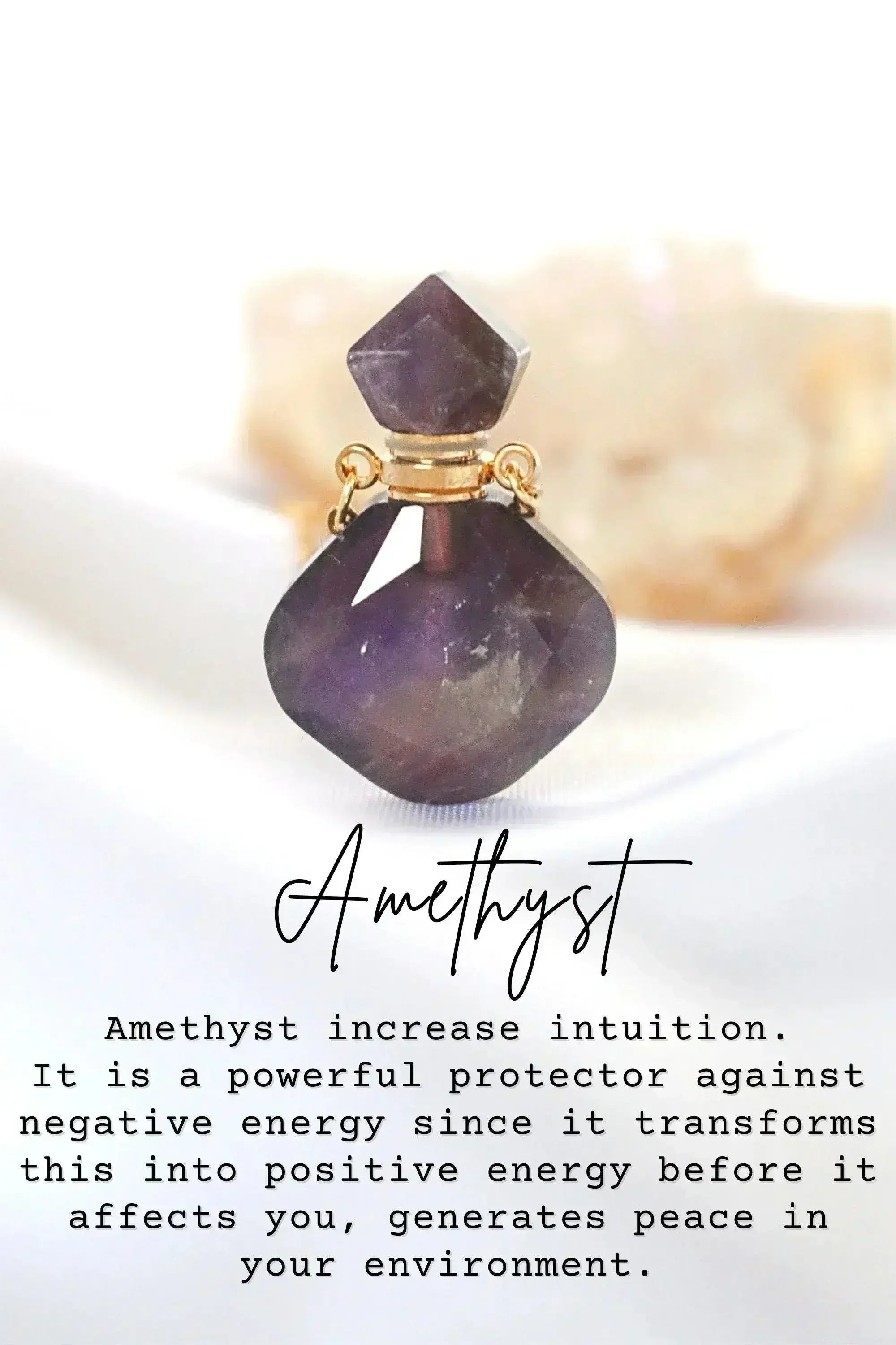 Luxury Mini Crystals Bottles | 24 Karats Natural Crystals Necklaces - Femstylo