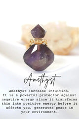 Luxury Mini Crystals Bottles | 24 Karats Natural Crystals Necklaces - Femstylo