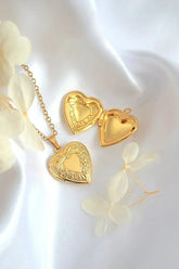 18 Karats Heart Locket Necklace - Cute & Meaningful Jewelry - Femstylo