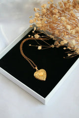 18 Karats Heart Locket Necklace - Cute & Meaningful Jewelry - Femstylo