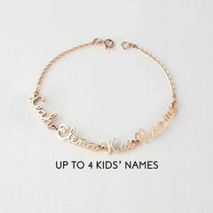 Mom Bracelet With Kids Names, Mother Bracelet, Multiple Names Bracelet - Femstylo
