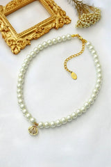 24K Seashell Czech Pearls Choker - Femstylo
