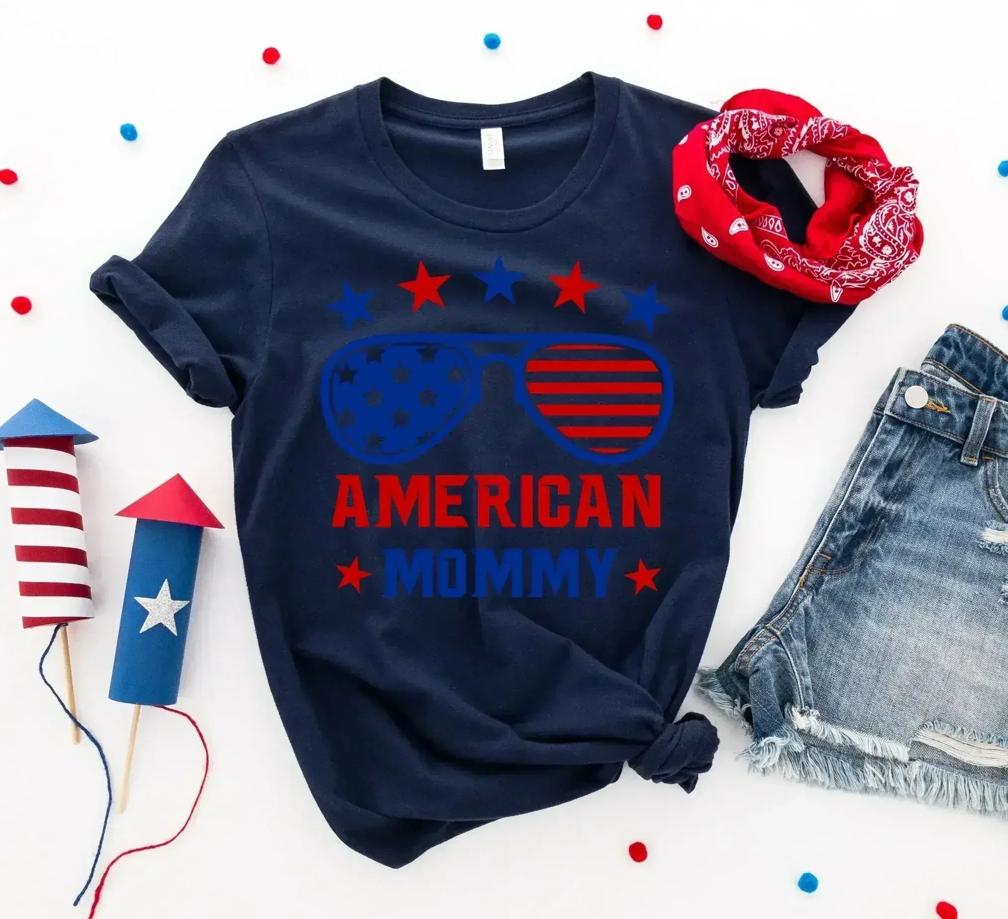 American Mommy T-shirt – Premium Ring-Spun Cotton Tee for Mothers - Femstylo
