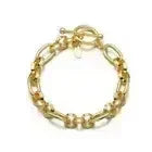 Chunky Cable Chain Link Hypoallergenic Toggle Clasp Fashion Bracelet - Femstylo