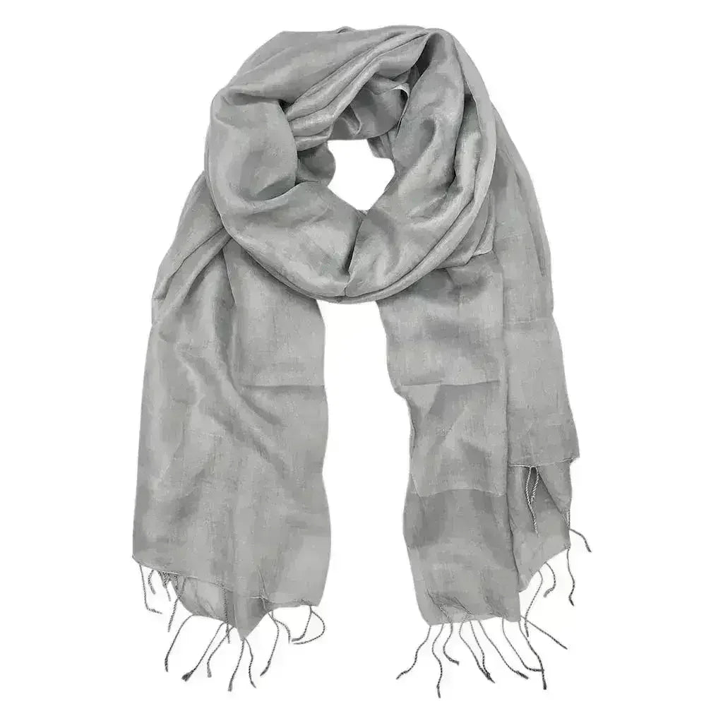 Silver Moon Khmer Silk Scarf - Femstylo