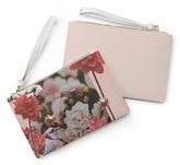 Floral Grunge Design Zipped Clutch Bag - Femstylo