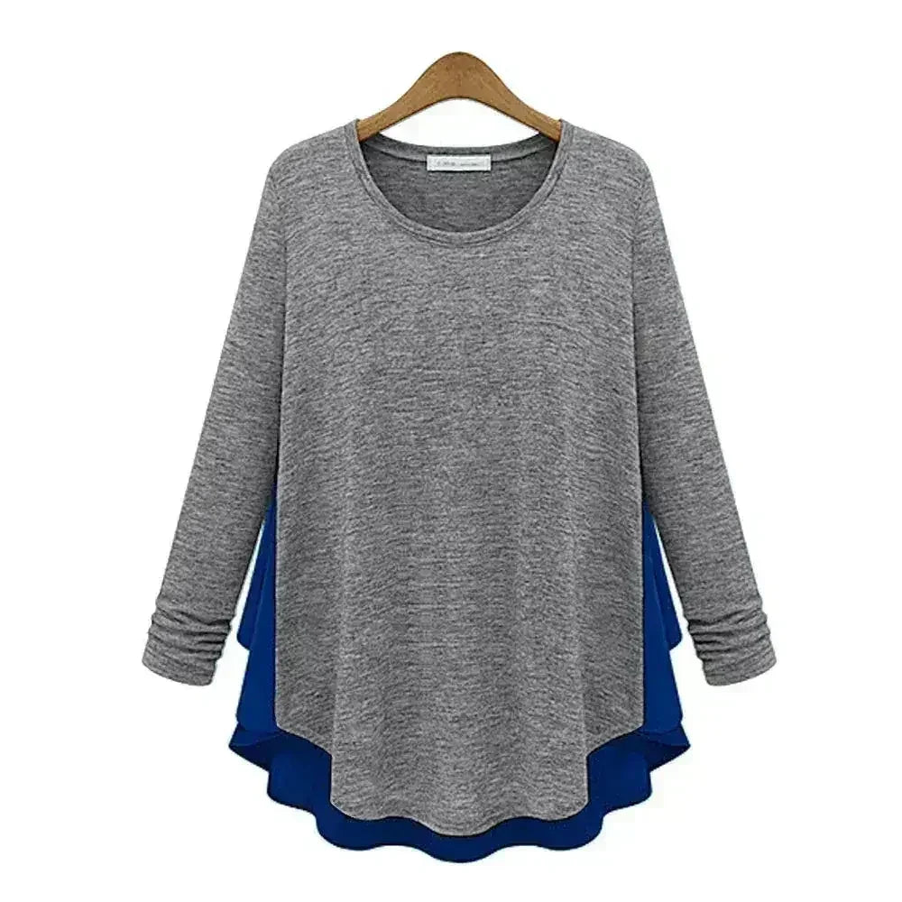 Women's Flowy Pleated Back Top - Chiffon & Cotton Blend | Femstylo - Femstylo