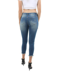 Dayton High Waisted Distressed Jeans - Femstylo