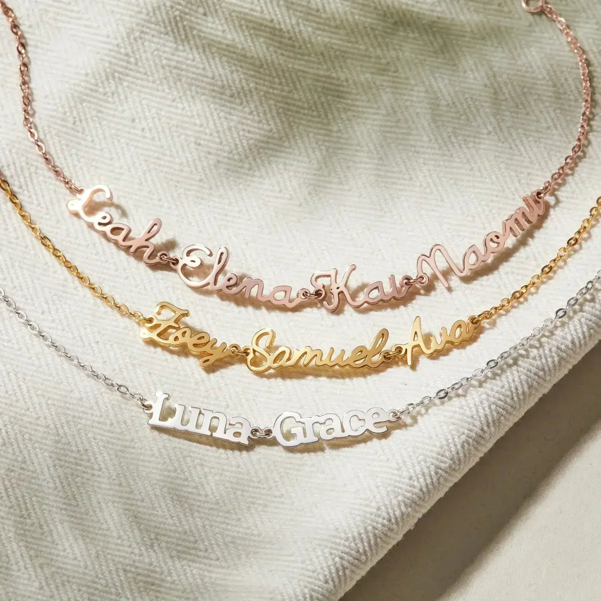 Mom Bracelet With Kids Names, Mother Bracelet, Multiple Names Bracelet - Femstylo