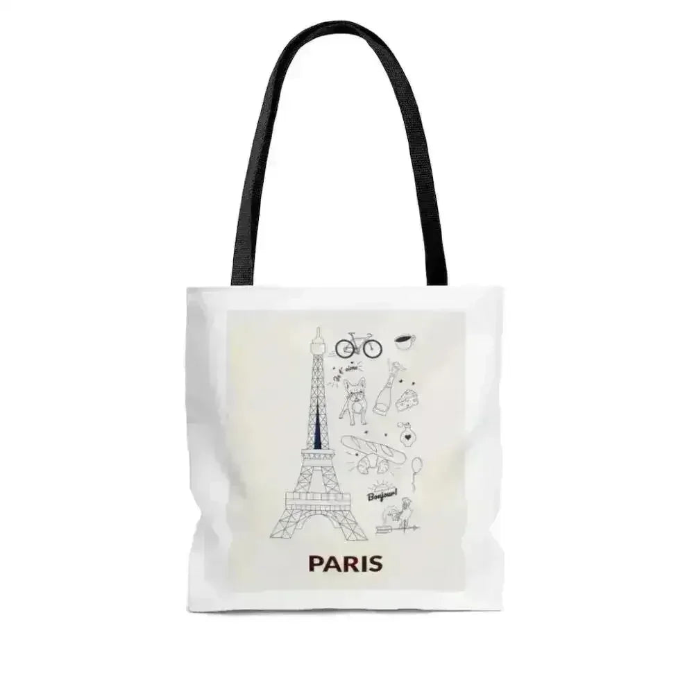 Paris Print Tote Bag - Durable Polyester Beach Bag | Femstylo - Femstylo