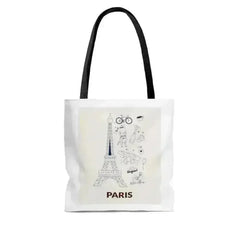 Paris Print Tote Bag - Durable Polyester Beach Bag | Femstylo - Femstylo