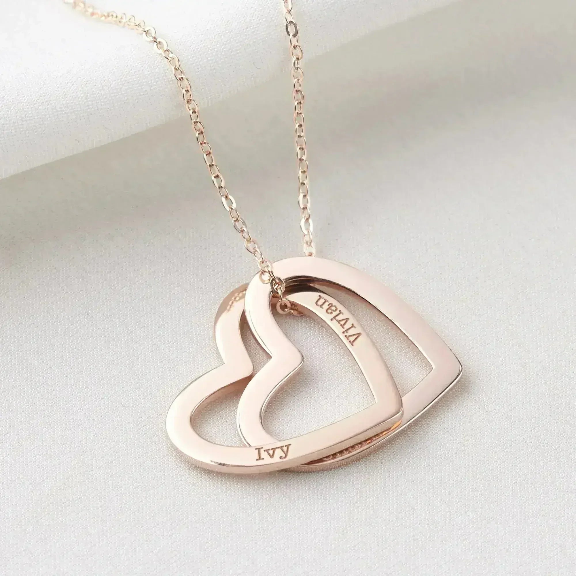 Mothers Necklace, Children Names Jewelry, Heart Name Necklace - Femstylo