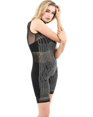 Trudy Stud Detail Mesh Romper - Femstylo