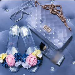 2025 Flower Beach Transparent Slippers - Summer Slides | Femstylo - Femstylo