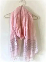 Women's Handloom Scarf- Pink Color From RSV Global Inc - Femstylo