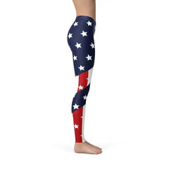Womens American Flag Leggings - Femstylo