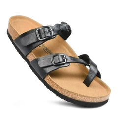 Aerothotic Irenic Women's Soft Footbed Strappy Slide Sandals - Femstylo