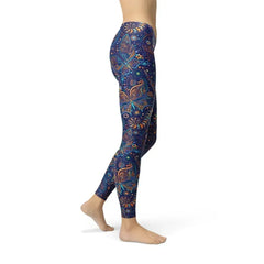 Womens Paisley Butterfly Leggings - Femstylo