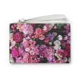 Floral Bouquet Designed Zipped Clutch Bag - Femstylo