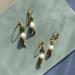 Night Sky Pearl Earrings - Femstylo