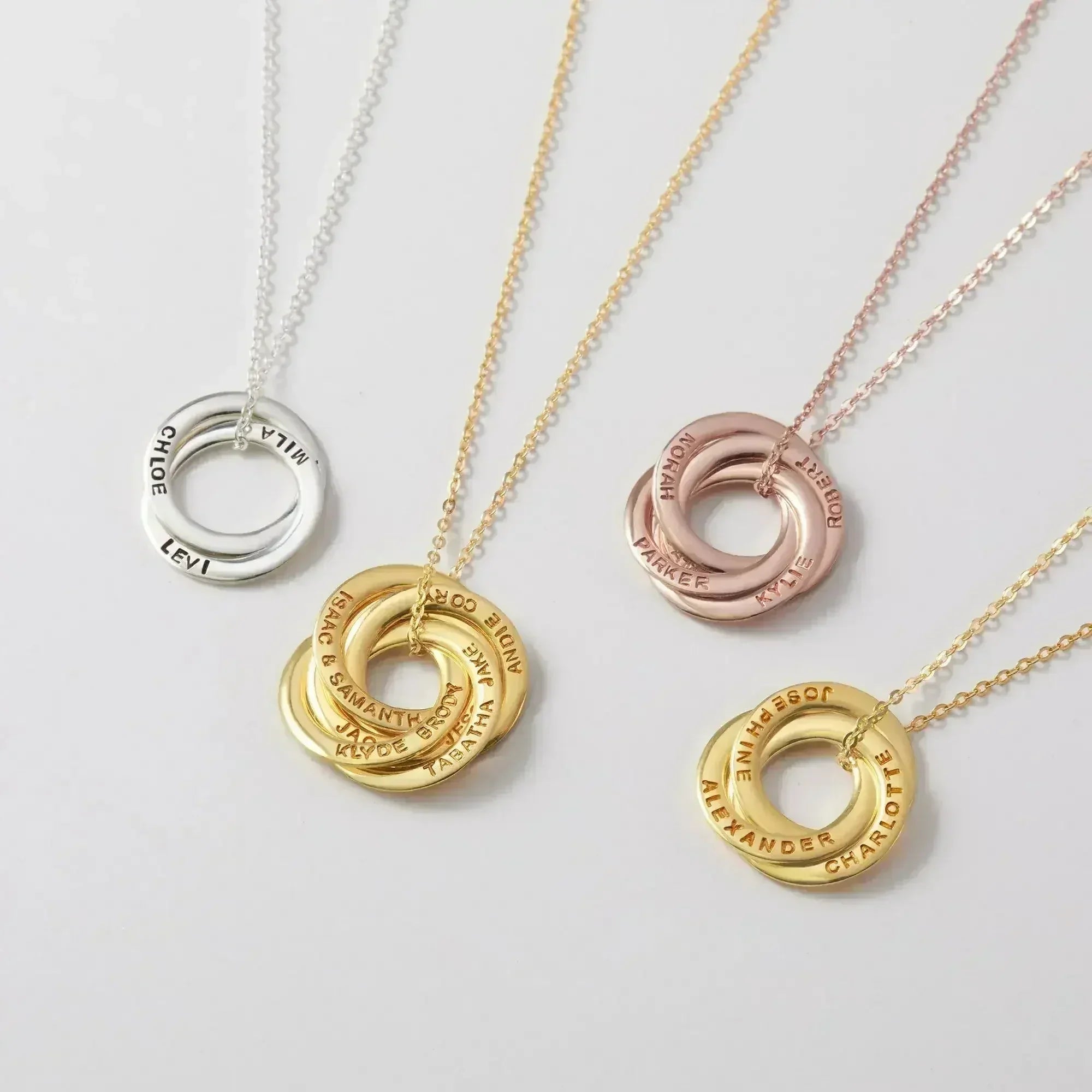 Children Name Necklace, Personalized Grandma Gift, Family Necklace - Femstylo