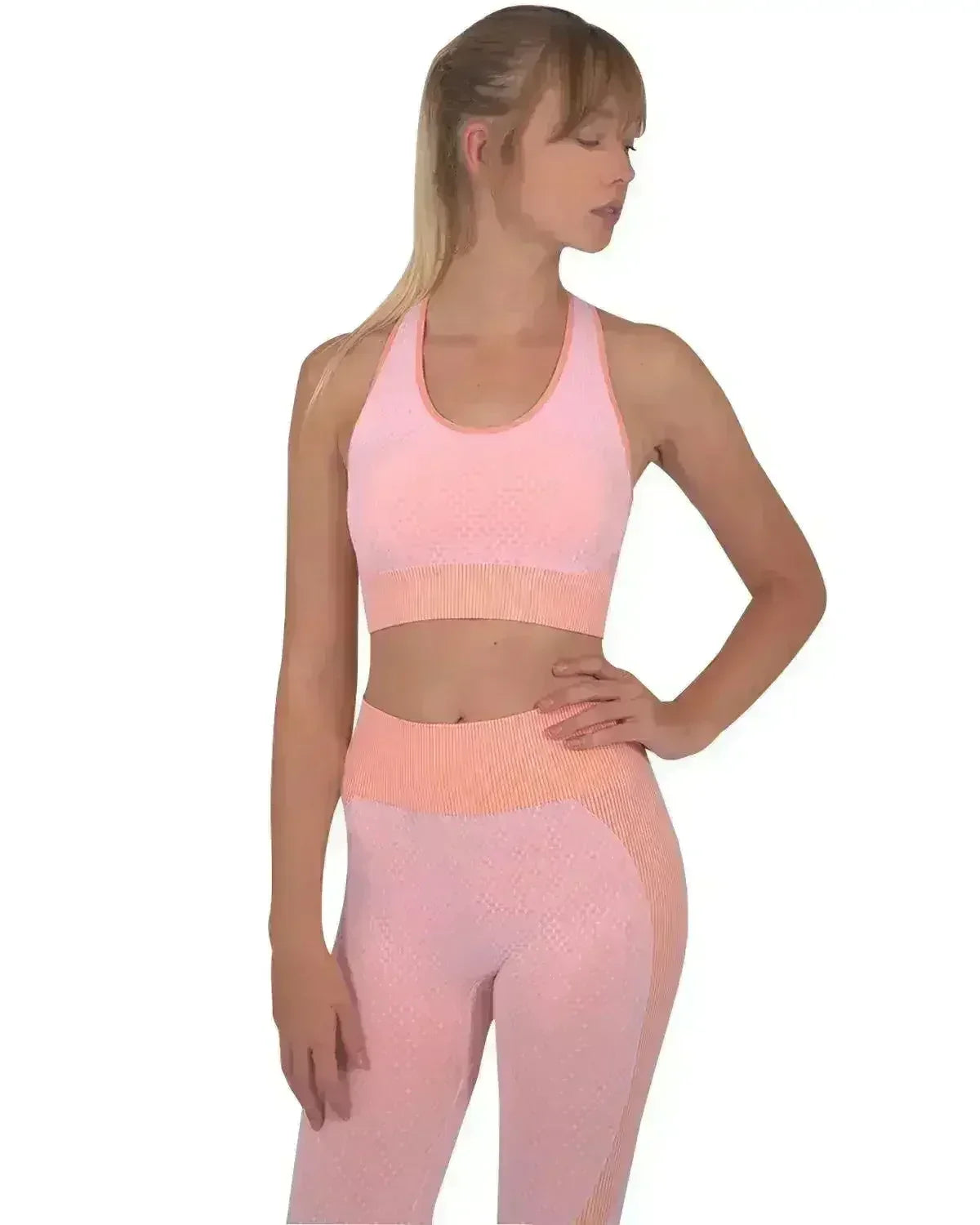 Trois Seamless Sports Bra - Pink - Femstylo