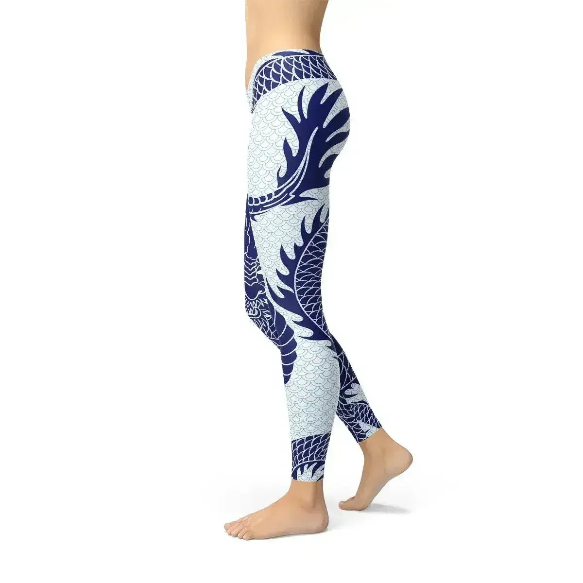 Womens Japanese Dragon Leggings - Femstylo