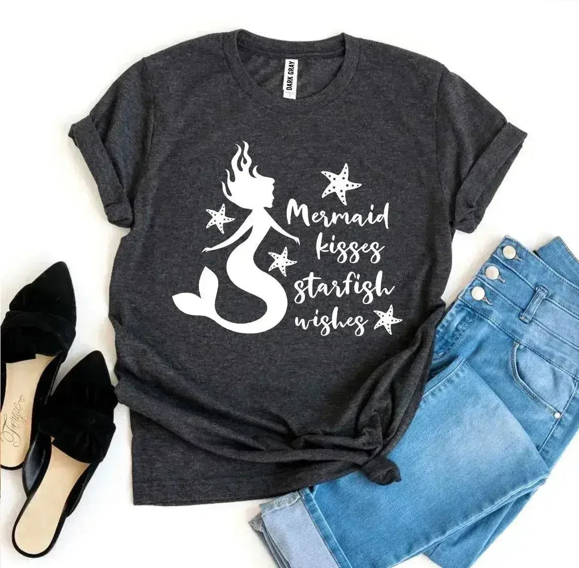 Mermaid Kisses Starfish Wishes T-shirt - Femstylo