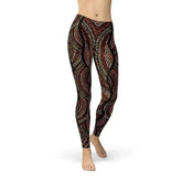 Womens Polka Dots Aboriginal Artwork Leggings (V2) - Femstylo