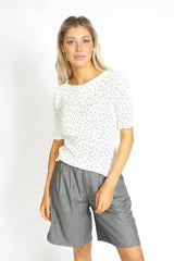 So Sweet Frill Polka Dots Top - Femstylo