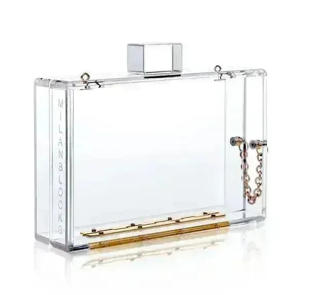 Transparent Acrylic Clear Clasp Clutch - Femstylo