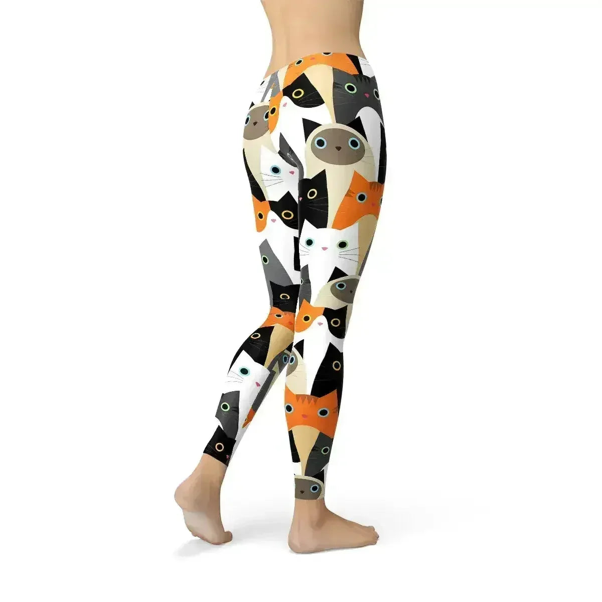 Womens All Over Print Cats Leggings - Femstylo