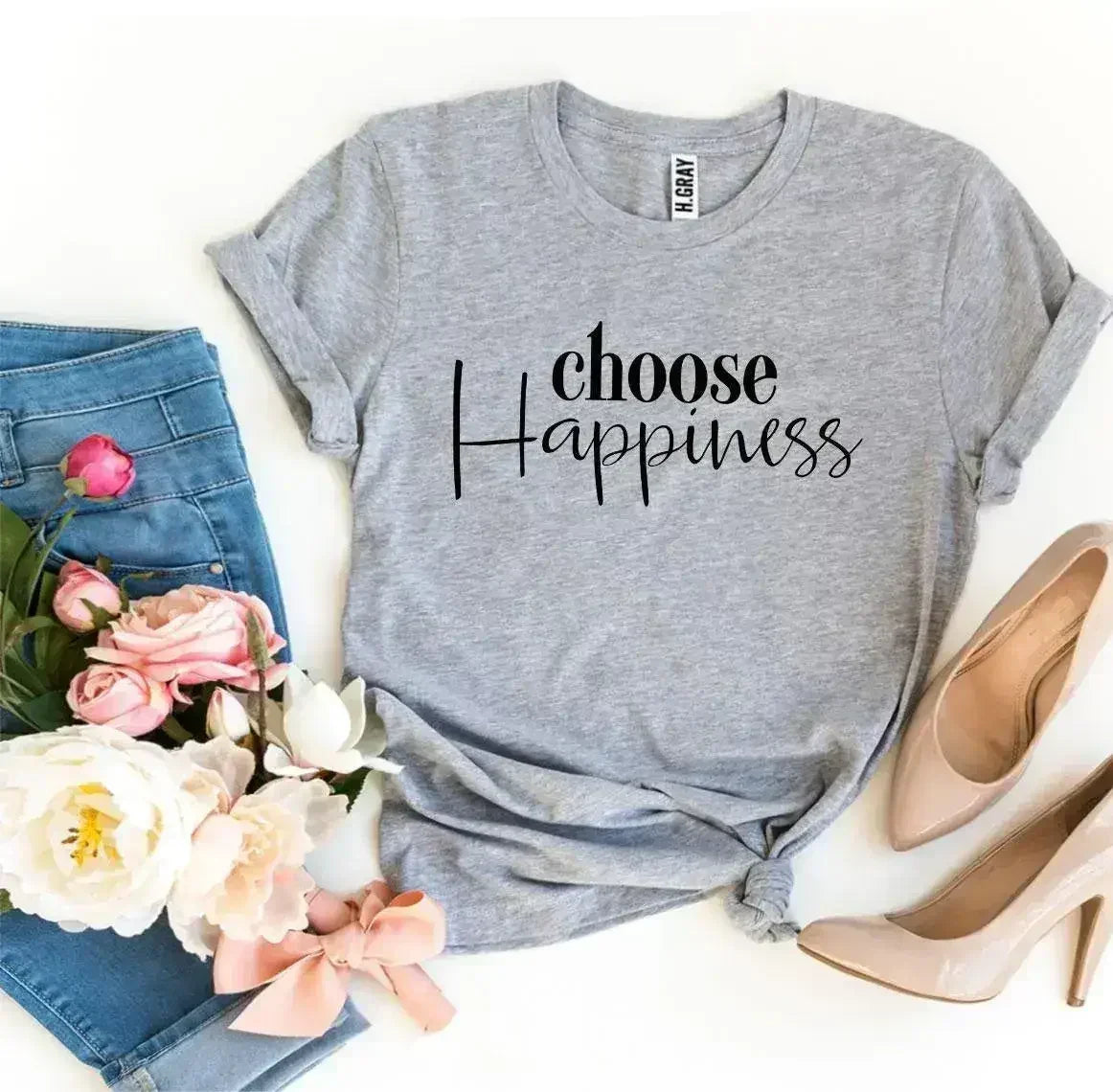 Choose Happiness T-shirt - Femstylo