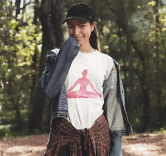 Yoga Meditation Pose Print T-Shirt - Femstylo