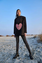 Broken heart oversized blazer - Femstylo