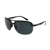 MQ James Black/Smoke Sunglasses – Lightweight Rimless UV400 Shades - Femstylo