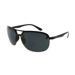 MQ James Black/Smoke Sunglasses – Lightweight Rimless UV400 Shades - Femstylo