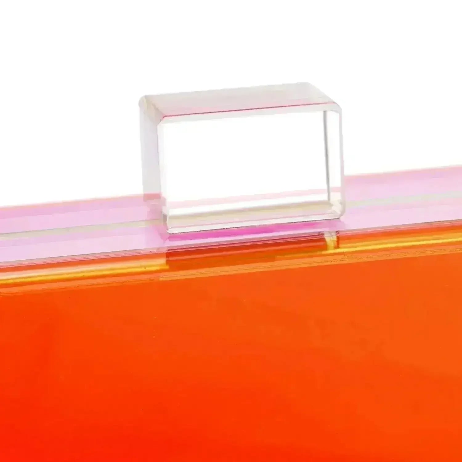 Trendy Neon Two Tone Transparent Acrylic Clutch - Femstylo