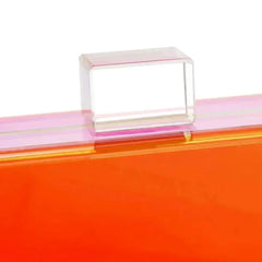 Trendy Neon Two Tone Transparent Acrylic Clutch - Femstylo