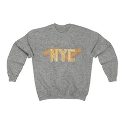 NYC Retro 70's Sweatshirt – Vintage Loose Fit Crewneck - Femstylo