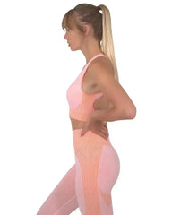 Trois Seamless Sports Bra - Pink - Femstylo