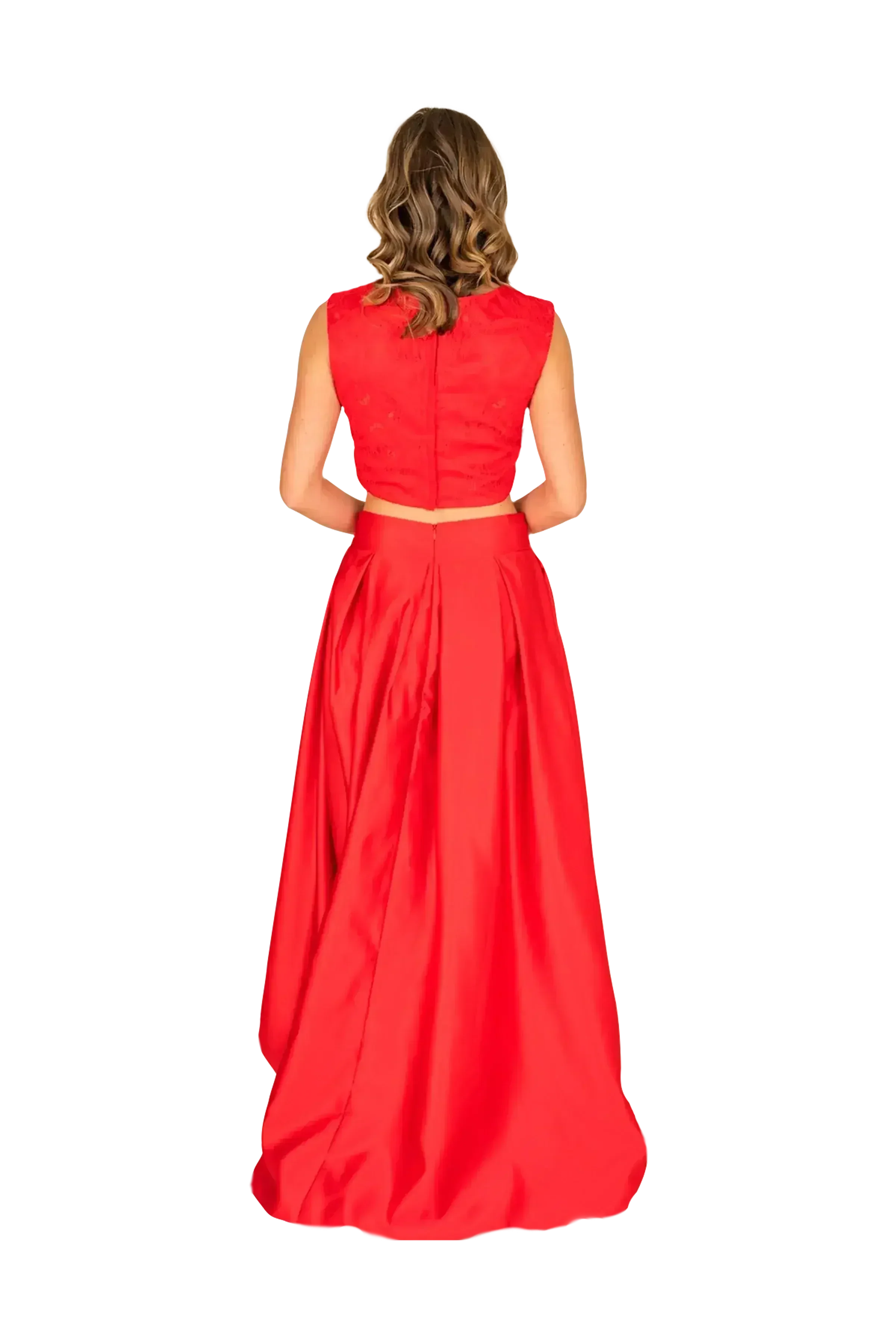 Formal Train Skirt & Lace Top Combo - Femstylo