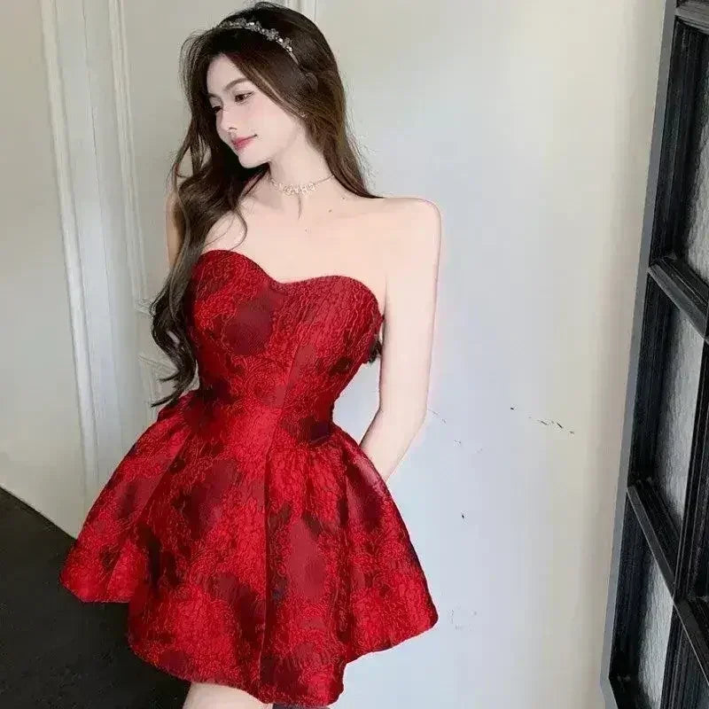 French Style Vintage Printed Sexy Dresses for christmas - Femstylo