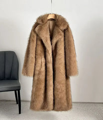 Royal Faux Fur Maxi Coat – 25 Edition - Femstylo