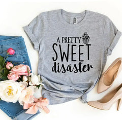 A Pretty Sweet Disaster Printed T-shirt | Premium Cotton | Bella Canvas - Femstylo
