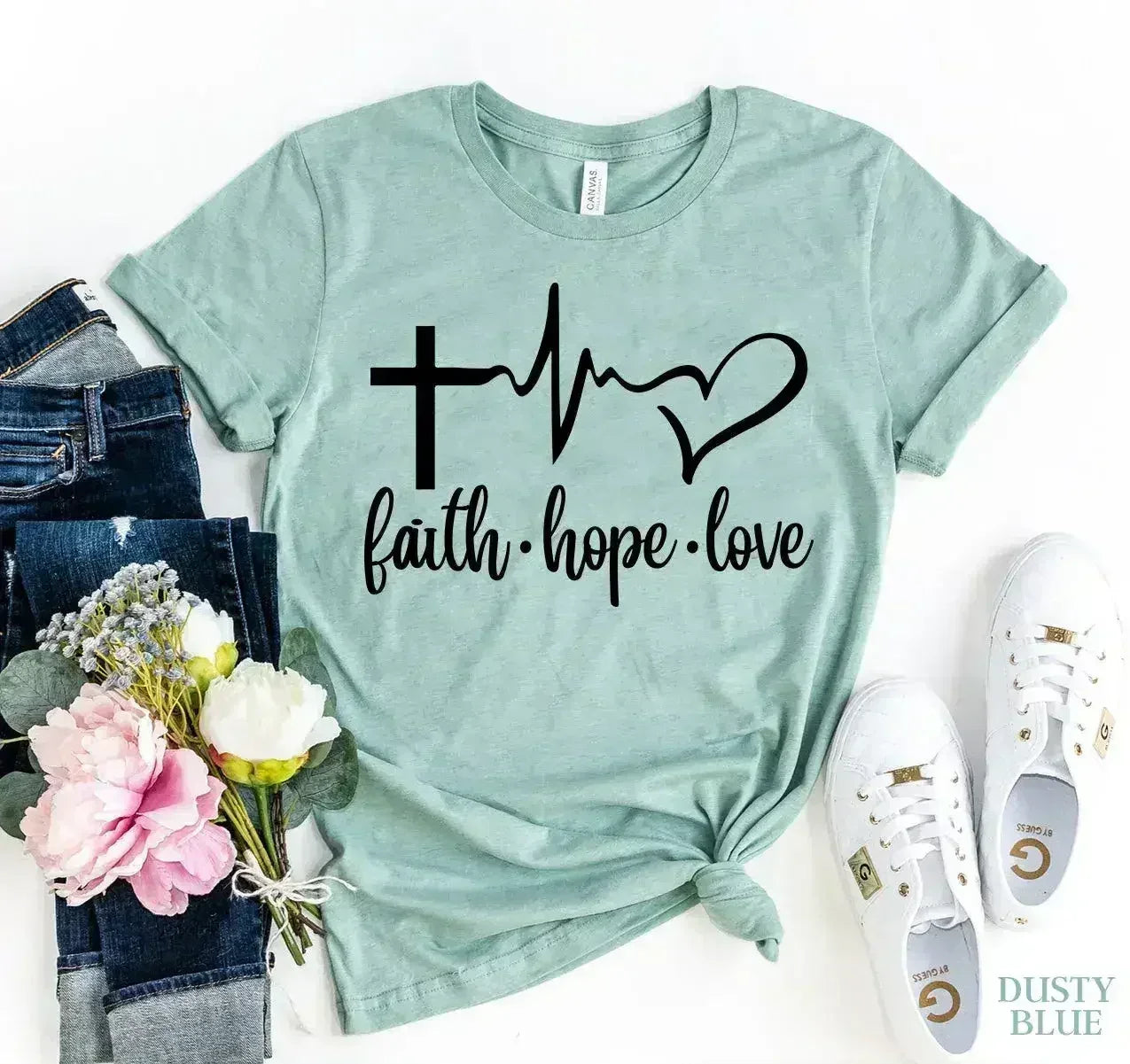 Faith Love Hope T-shirt - Femstylo